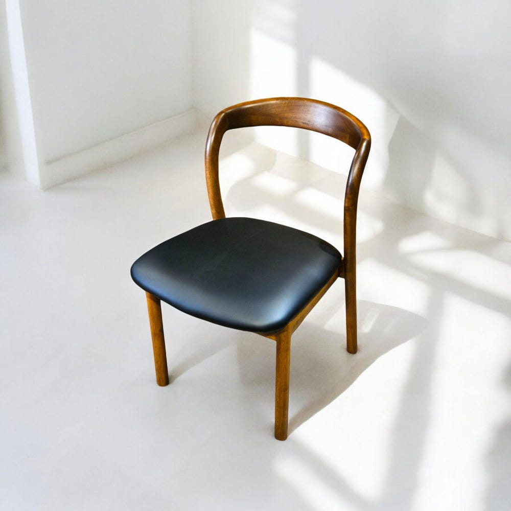 Wooden Dining Chair with Arms, Modern Handmade Wood Chair for Kitchen Table, Living Room & Dining Seating - Image 5