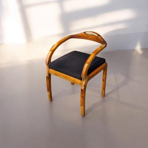 Epoxy Modern Dining Chair with Walnut Wood | Stylish Kitchen & Living Room Chairs, Durable Wooden Dining Seating