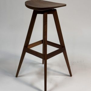 CALYX Cupped Seat Stool | Minimalist Mid Century Modern | Swiveling Bar Stool | Counter Height Stool | Modern Kitchen Chair | No Back Stool