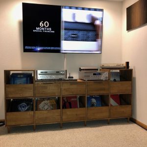 Large Record Player Stand, Console Table, TV Stand, Vinyl Console, Vinyl Holder, Record player stand with storage