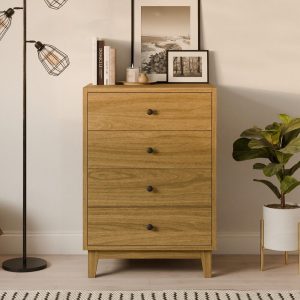 White Oak 4 Drawer Dresser