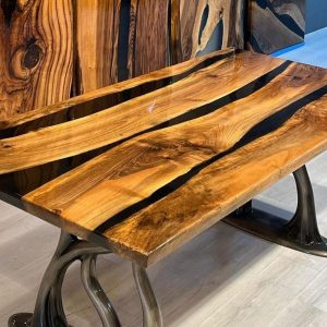 Epoxy TableTop ,Luxury dining Table, sofa, Side center table top Live Edge Walnut Table, Custom Order, Epoxy Resin River Table, Natural Wood