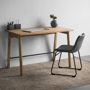 Computer Desk Oak Yotsa without Drawer Modern Mid Century Decor Wooden Solid Writing Desk Handmade Scandinavian Decor Wooden Oak Study Desk