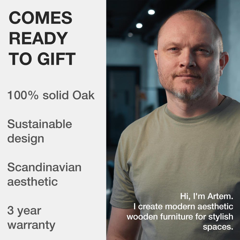 Farmhouse Furniture Oulu Wooden Oak Dining Table Unique Solid Wooden Dining Table Elegant Handmade Furniture Oak Solid Wooden Dining Table - Image 5