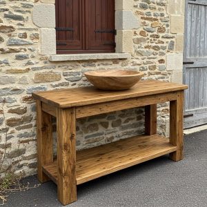 Handcrafted Bathroom Rustic Vanity with Reclaimed Wood, Unique Solid Farmhouse Decor for Your Bathroom Countertop Rustic Farmhouse Furniture