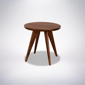 Essentials Solid Wood Round Side Table - Handcrafted in Columbus, Ohio.