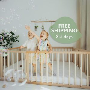 Kids and baby, Toddler bed frame, Montessori floor bed, Wooden Playpen baby, Kids bed, Montessori beds Play pen toddler Baby playpen