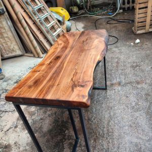 Live edge walnut high bar table, Walnut Wood Entryway Decor,natural walnut wooden dresser,solid wood coffee table