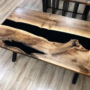 Epoxy TableTop ,Luxury dining Table, sofa, Side center table top Live Edge Walnut Table, Custom Order, Epoxy Resin River Table, Natural Wood