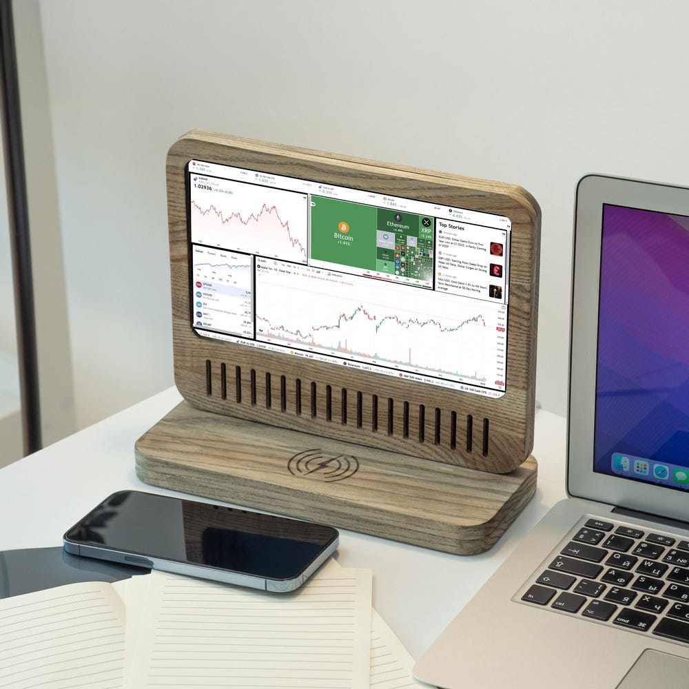 Smart Sports Tracker Display with Wireless Charging, Live Scores and Fitness Stats, Smart Desk Display – Your Personalized Info Hub - Image 8