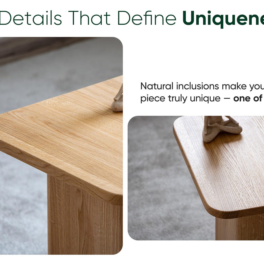 Modern End Table - Unique Wood Side Table - Solid Oak Wood Table - Minimalist End/Side - Set of End Side Tables - Scandi end table - Image 6