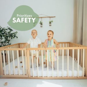 Toddler bed frame, Montessori floor bed, Wooden Playpen baby, Kids bed, Baby Gift for kids, Montessori beds, Play pen toddler, Baby playpen