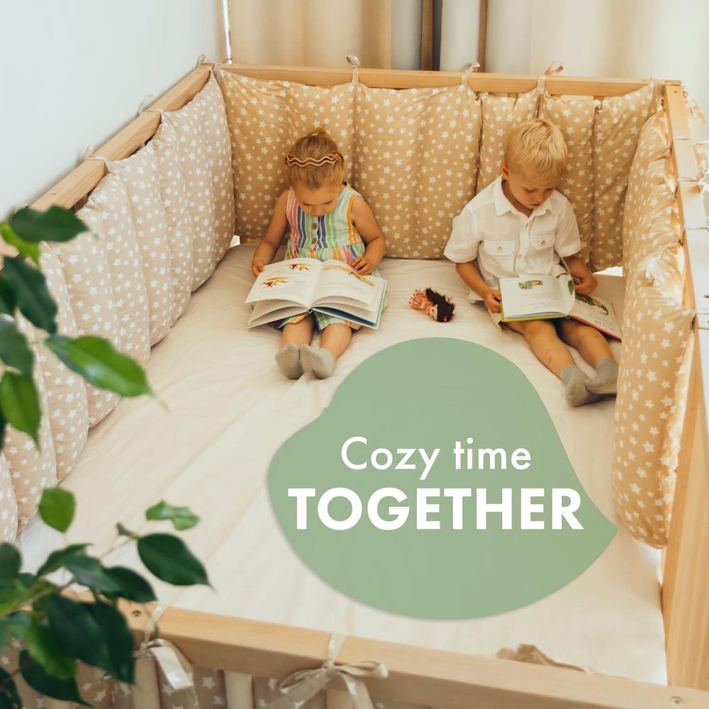 Baby playpen, Montessori full size floor bed with Extra Protection, Nursery furniture, Wooden playpen, Baby furniture, Kids beds - Image 3