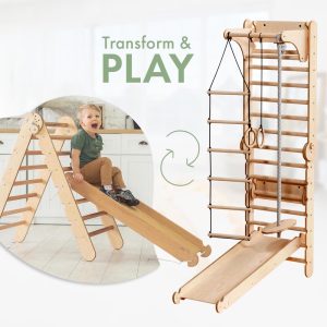 Сlimbing wall for kids gym, Kids and baby, Swedish Ladder, Swedish wall, Montessori Play gym, Toddler climbing frame gym Montessori climber