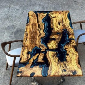 Handmade epoxy table, Natural Furniture Vivid Edge, Special Epoxy Wood Resin table, Home decoration, living room furniture, custom order.