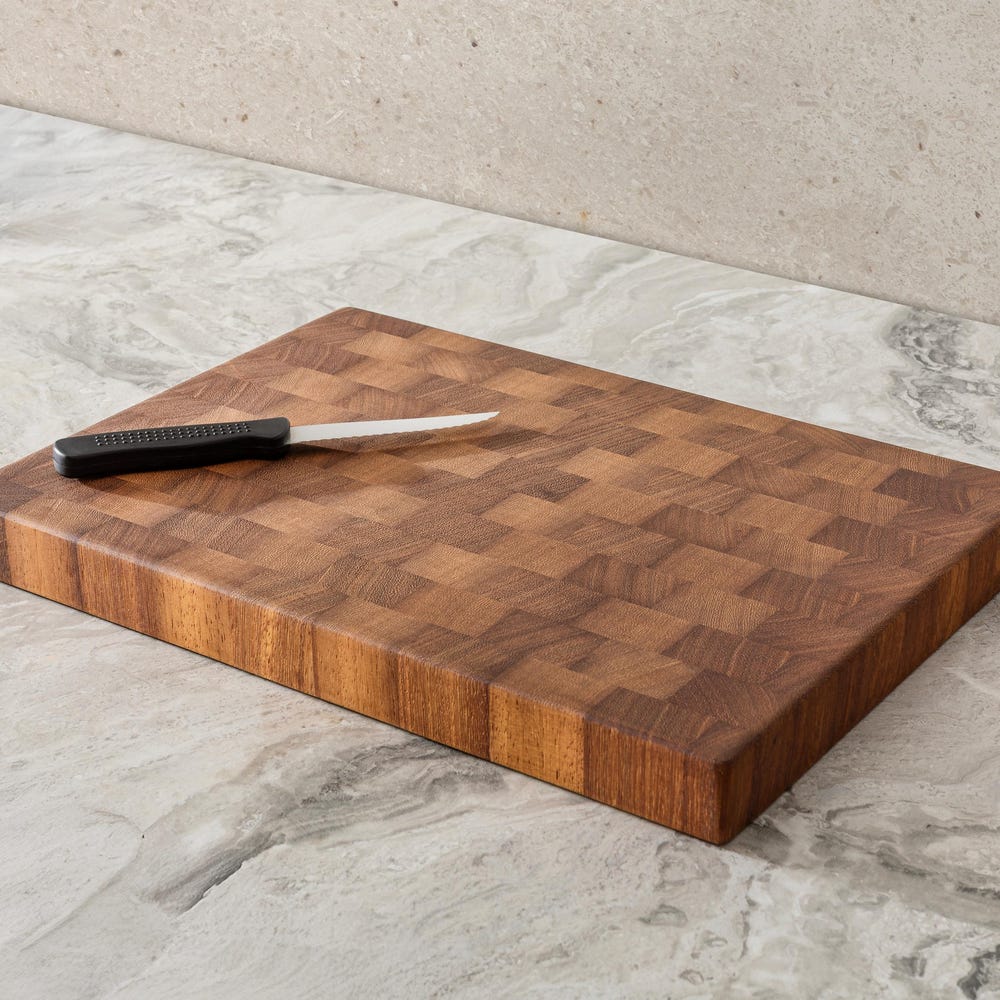 Thick Iroko End Grain Cutting Board of 2.00”, Handmade Butcher Block, Reversible Chopping Board, Food Safe Luxury Solid Wood Kitchen Gift - Image 6