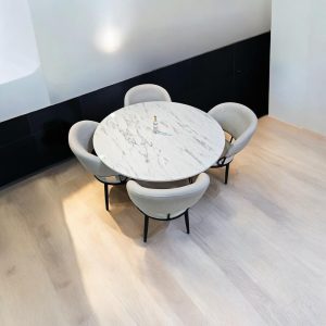 Round Dining Table Handmade Wood Circular Kitchen Table 2 to 6 Seat Dining Furniture Dinner Room Table