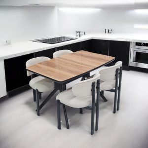 Extendable Wood Dining Table - Expandable Kitchen & Dining Room Table with Durable Design for Family Meals