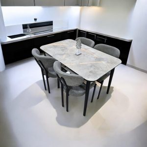 Expandable Dining Table Wood Extendable Kitchen & Dining Room Table Space-Saving Design Modern Rustic Furniture