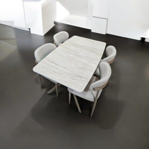 Modern Wood Dining Table – Unique Kitchen & Dining Room Table, Solid Wood Rustic - Modern Design, Spacious Wood Table for Family Meals