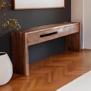 rustic handmade custom size wooden console table entryway hallway table farmhouse livingroom decor reclaimed solid barn wood dressuar table