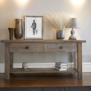 rustic handmade custom size wooden console table entryway hallway table farmhouse livingroom decor reclaimed solid barn wood dressuar table