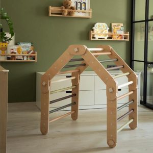 Forest Climber: Montessori Wooden Triangle Gym for Toddlers - Indoor Playground Equipment