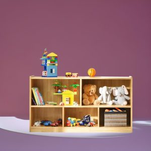 2-Shelf Kids Bookcase & Toy Storage – 5-Section Freestanding Organizer for Home, Classroom, Playroom