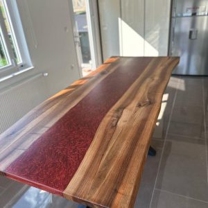 Epoxy TableTop ,Luxury dining Table, sofa, Side center table top Live Edge Walnut Table, Custom Order, Epoxy Resin River Table, Natural Wood