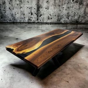 Epoxy TableTop ,Luxury dining Table, sofa, Side center table top Live Edge Walnut Table, Custom Order, Epoxy Resin River Table, Natural Wood