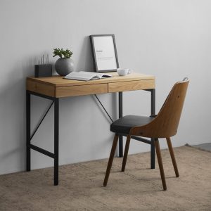 Scandinavian Decor Desk Mennen Wooden Solid Oak Table Modern Wood Small Computer Table Wooden Scandinavian Oak Handmade Table Furniture