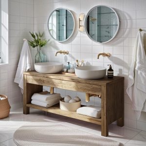 Rustic Bathroom Vanity Wood Custom Bathroom Vanity Reclaimed Wood Decor, Rustic Wood Vanity Bathroom Solid Farmhouse Decor for Your Bathroom