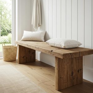 Rustic Reclaimed Wood Bench Entryway Rustic Wood Bench Long Custom Bench for Entryway Farmhouse Bench Hallway Seating Farmhouse Furniture