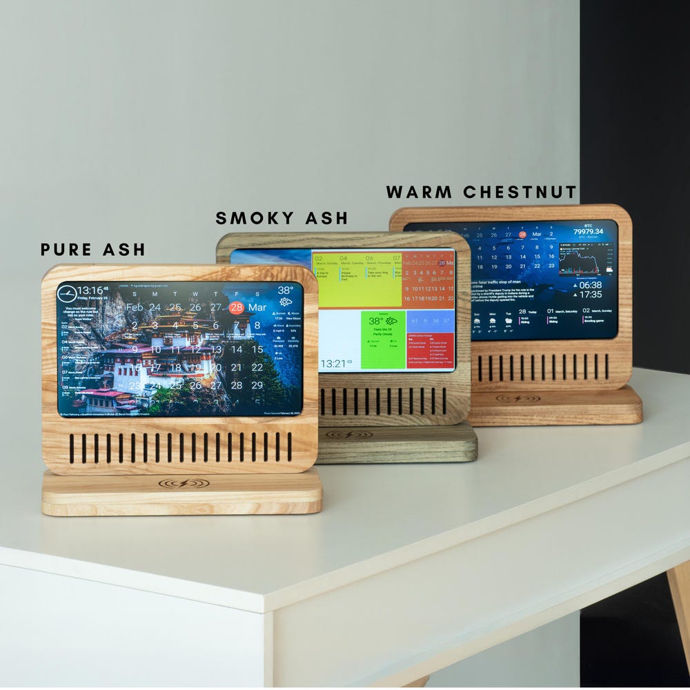 Smart Sports Tracker Display with Wireless Charging, Live Scores and Fitness Stats, Smart Desk Display – Your Personalized Info Hub - Image 11