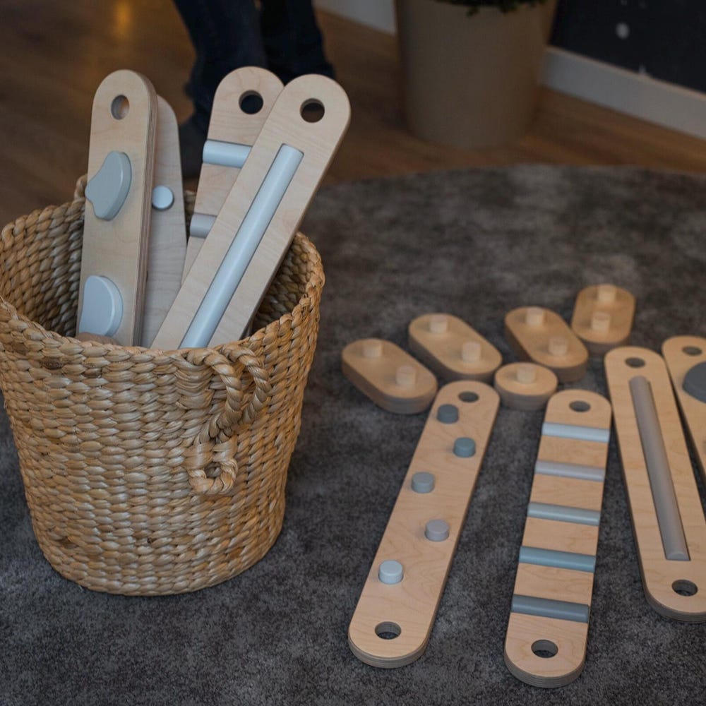 Wooden balance beam set from 6, wooden balance toy, Montessori balance board, kids gift, double-sided balance beams, kids balance beam - Image 8