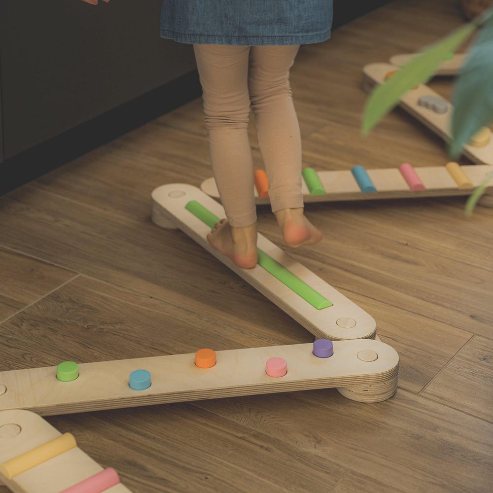 Wooden balance beam set from 6, wooden balance toy, Montessori balance board, kids gift, double-sided balance beams, kids balance beam - Image 9