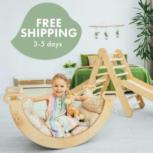 il_1000x1000.6778227837_c9cd.jpg 1 st Birthday gift for kid - Montessori climber, Climbing triangle, Climbing arch, Climbing frame, Toddler climbing gym Montessori furniture