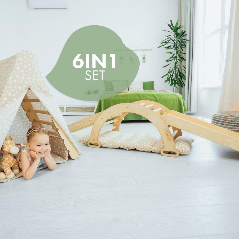 Montessori climber, Toddler climber, Toddler climbing gym, Baby play gym, Indoor play gym, Montessori furniture kids, Toddler gift for kid - Image 6