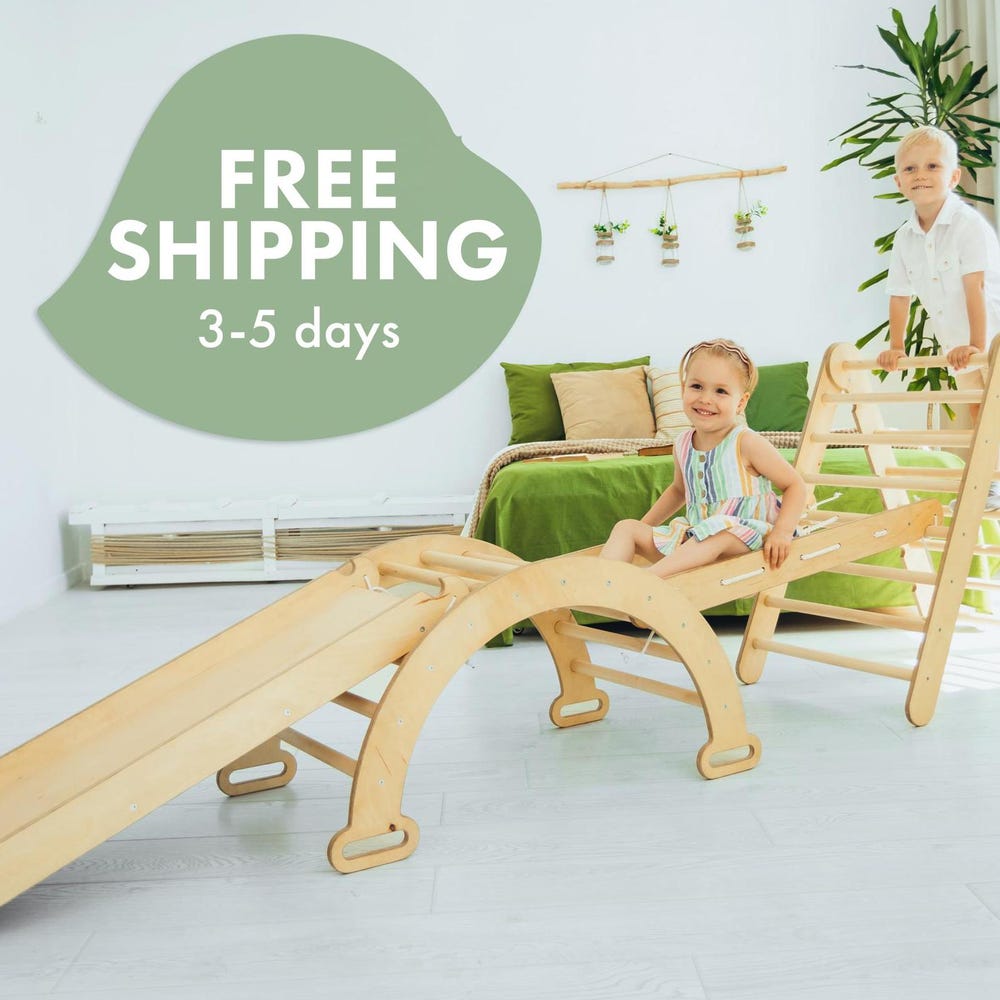 Climbing arch with pillow, Montessori arch, Kids and baby, Arch rocker cushion, First birthday gift, Toys for 2 years old, Montessori rocker - Image 4