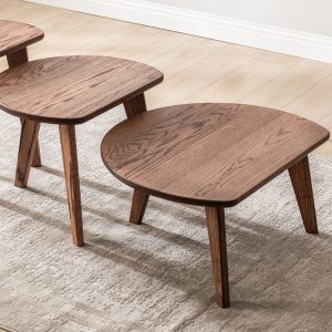 Luxury Solid Oak Coffee Table Set – Sophisticated & Built to Last, Handmade Oak Nesting Coffee Tables, Minimalist Oak Coffee Table Trio