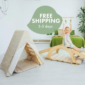 Montessori climber, Climbing triangle, Climbing arch, Climbing frame, Toddler climbing gym, Montessori furniture, Kids indoor play center