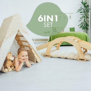 Montessori climber, Climbing triangle, Climbing arch, Climbing frame, Toddler climbing gym, Montessori furniture, Kids indoor play center