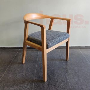 Solid Wood Dining Table Chair, Mid Century Modern Dining Chairs, Linen Cushioned Chair, Personalized Seating, Solid Wood Legs, Color Options