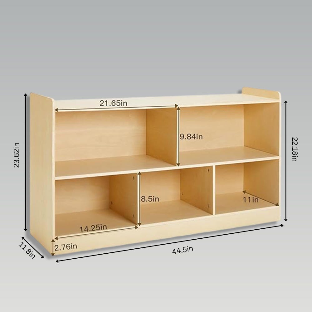 Wooden Toy Storage, Toy Organizer, Baby Bookshelf, Nursery Shelves, Montessori Storage, Toddler Bookshelf, Playroom Furniture, Gift For Kids - Image 7