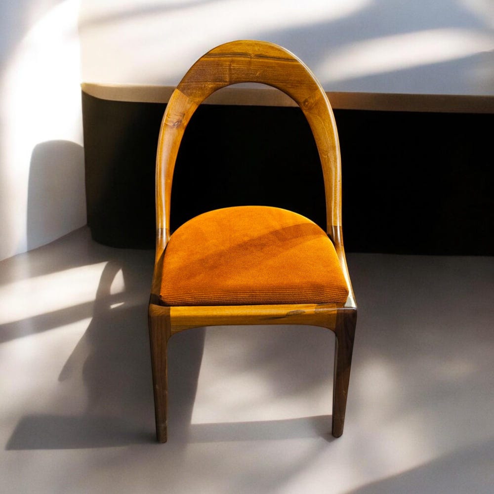 Wooden Dining Chair with Armrests, Modern Walnut Kitchen Table Chair, Comfortable Living Room Seating, Stylish Dining Room Furniture - Image 8