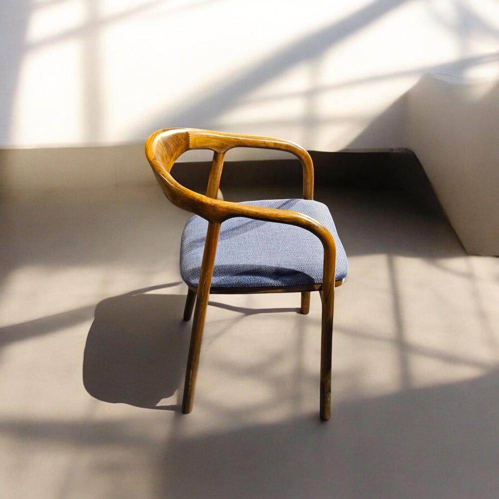 Wooden Dining Chair with Arms - Modern Kitchen & Living Room Chairs, Stylish Comfortable - Image 4