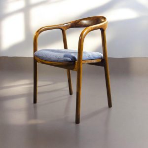 Wooden Dining Chair with Arms - Modern Kitchen & Living Room Chairs, Stylish Comfortable