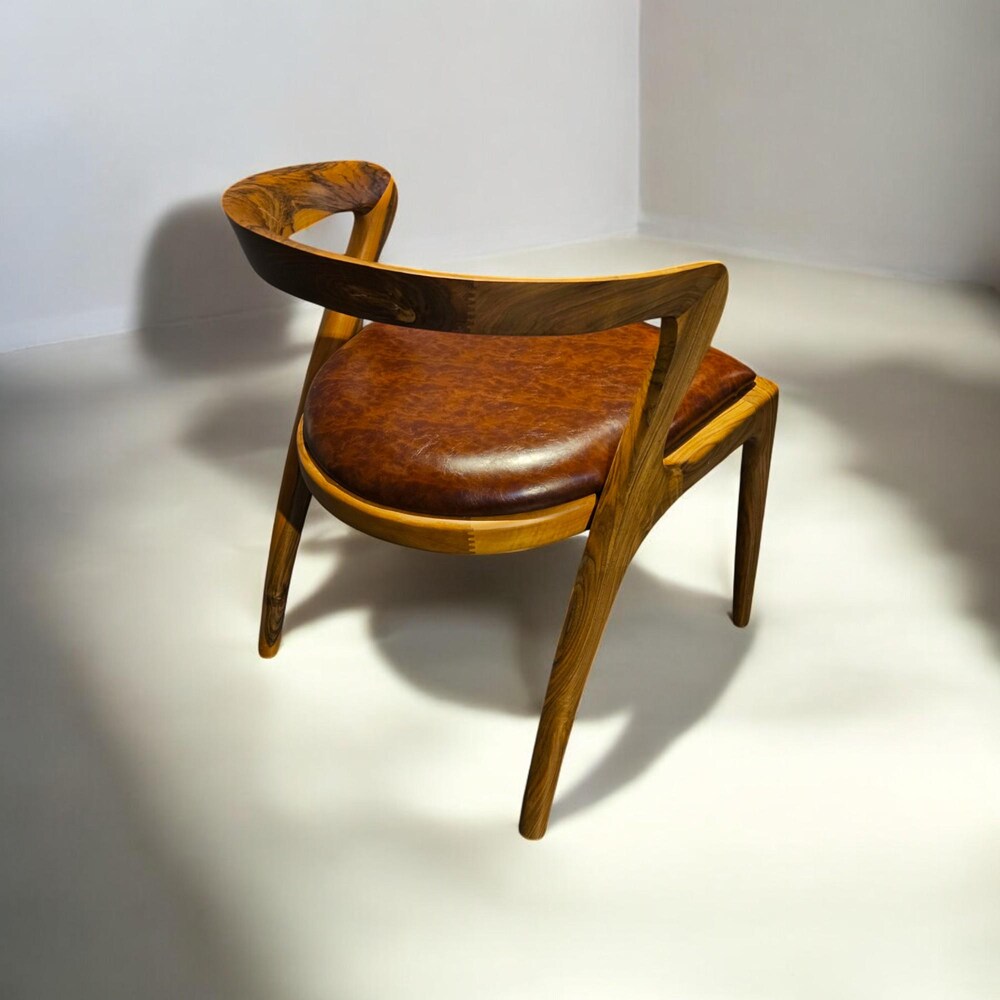 Wooden Dining Chair with Arms, Modern Kitchen & Living Room Seating, Comfortable Stylish Dining Chairs for Home - Image 4