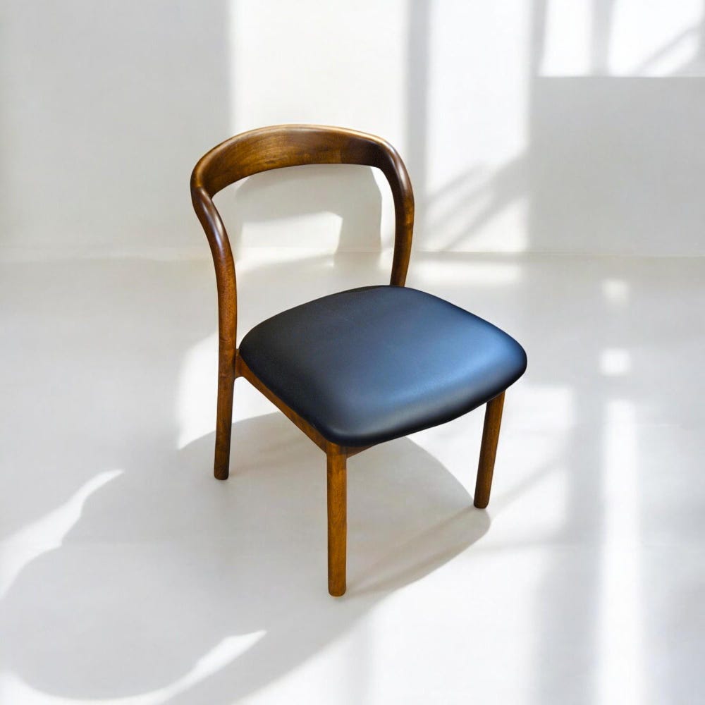 Wooden Dining Chair with Arms, Modern Handmade Wood Chair for Kitchen Table, Living Room & Dining Seating - Image 4