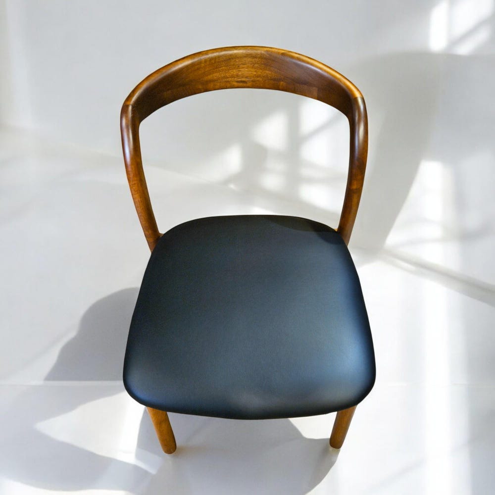 Wooden Dining Chair with Arms, Modern Handmade Wood Chair for Kitchen Table, Living Room & Dining Seating - Image 6